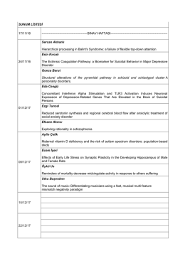 SUNUM LİSTESİ 17/11/16 -------------------------------------------