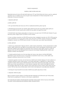 YARGITAY BAŞKANLIĞI KADROLU ZABIT KATİBİ