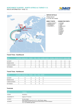 Route Details incl. Transit Times