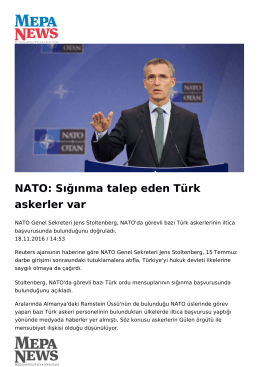 NATO: Sığınma talep eden Türk askerler var