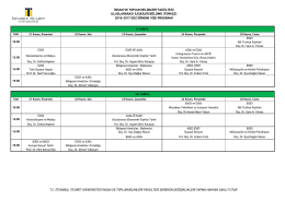 2016-2017 güz dönemi vize programı