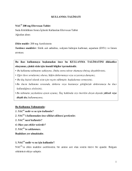 1 KULLANMA TAL MATI NAC&reg; 200 mg Efervesan Tablet