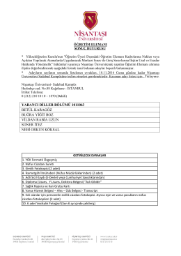 yabancı diller bölümü 1011063 betül karagöz buğra yiğit boz vildan