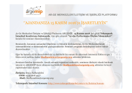``AJANDANIZA 15 KASIM 2016`yı İŞARETLEYİN``