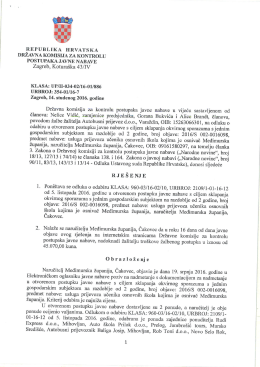 Poni&scaron;tava se odluka o odabiru - Državna komisija za kontrolu