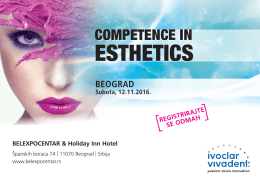 Program predavanja Competence in Estetics 2016