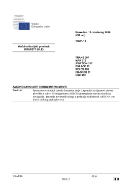 13661/16 JS/jn DGE 2 Sporazum o suradnji između Europske unije i