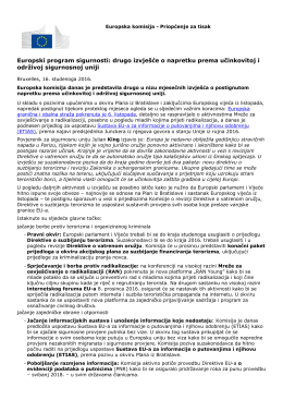 Europski program sigurnosti: drugo izvje&scaron;će o napretku