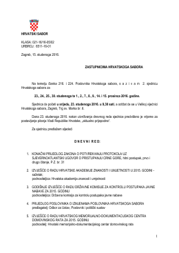 predloženi dnevni red 2. sjednice