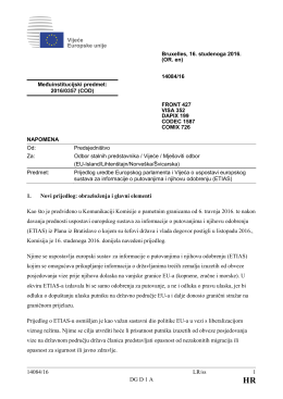 14084/16 LR/ss 1 DG D 1 A 1. Novi prijedlog: obrazloženja i glavni