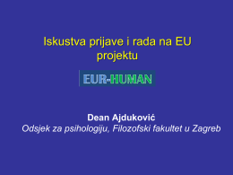 Prezentacija iskustva sudjelovanja u