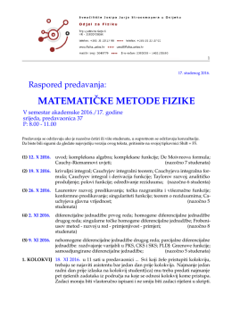 MATEMATIˇCKE METODE FIZIKE