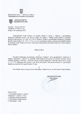 Odluka o produženju radnog vremena