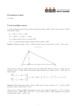 Pravokutni trokuti - Mladi nadareni matematičari "Marin Getaldić"