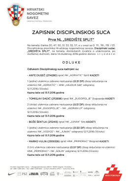 zapisnik disciplinskog suca