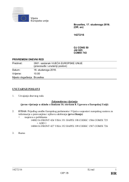 14272/16 IL/md 1 GIP 1B UNUTARNJI POSLOVI 1. Usvajanje