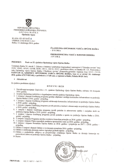 Poziv za 32. sijednicu Općinskog vijeća Općine Baška