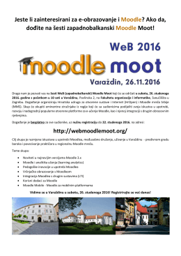 Jeste li zainteresirani za e-obrazovanje i Moodle? Ako da