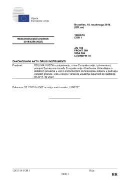 12833/16 COR 1 JS/jn DGD 1 Dokument ST 12833/16 INIT ne smije