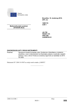 12881/16 COR 1 JS/jn DGD 1 Dokument ST 12881/16 INIT ne smije