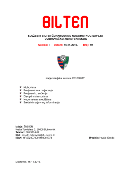 Službeni Bilten ŽNS DN