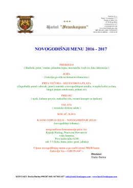 Ponuda za doček Nove godine