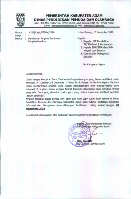 pemerintah kabupaten agam dinas pendidikan pemuda dan olahraga