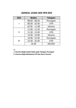 jadwal ujian ukg per-sesi - (UMN) Al