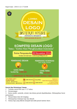 Export date : 2016-11-15 21:17:49 Syarat dan Ketentuan Umum: 1