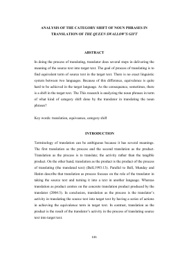 ANALYSIS OF THE CATEGORY SHIFT OF NOUN - E