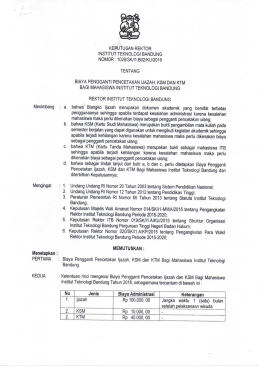 Page 1 KEPUTUSAN REKTOR INSTITUT TEKNOLOGI BANDUNG