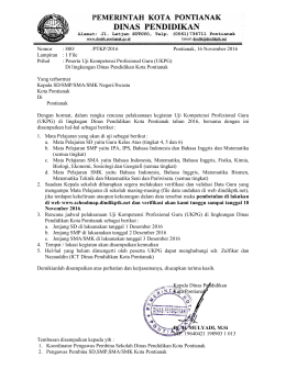 unduh surat selengkapnya... - Dinas Pendidikan Kota Pontianak