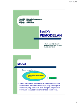 XV Pemodelan