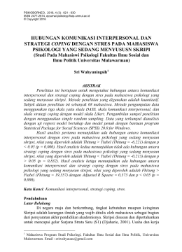 hubungan komunikasi interpersonal dan strategi