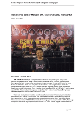 Berita 8259_Kerja keras belajar Menjadi EO , tak surut walau