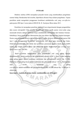 INTISARI Diabetes melitus (DM) merupakan penyakit kronis yang