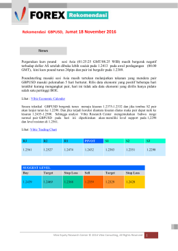 Rekomendasi GBPUSD, Jumat 18 November 2016