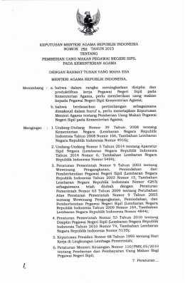 Page 1 KEPUTUSAN MENTERI AGAMA REPUBLIK INDONESIA