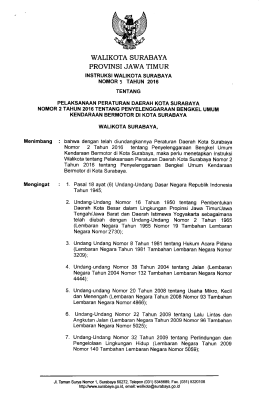 walikota surabaya provinsi jawa timur