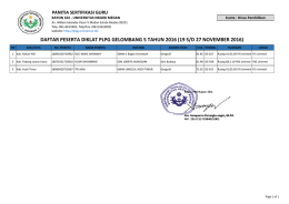 Panggilan Peserta TAMBAHAN PLPG Gelombang 5