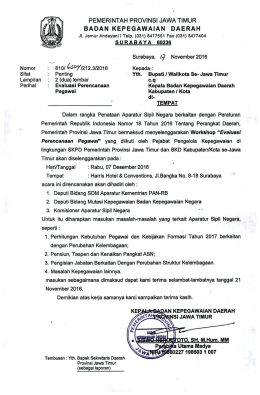 Surat Undangan Evaluasi Perencanaan Pegawai