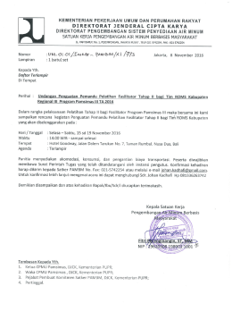 Untitled - Butuh 4200 Fasilitator untuk PAMSIMAS III