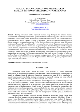 rancang bangun aplikasi inventory sayuran - Jurnal STT