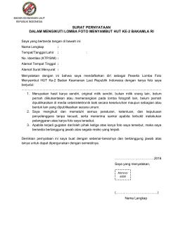 2.formulir pendaftaran lomba foto
