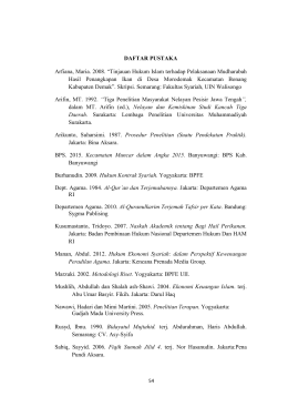 DAFTAR PUSTAKA Arfiana, Maria. 2008. “Tinjauan Hukum Islam