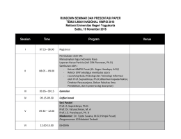 rundown seminar - Seminar UNY - Universitas Negeri Yogyakarta