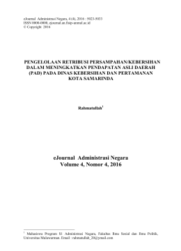 eJurnal PENGELOLAAN RETRIBUSI PERSAMPAHAN RAHMAT