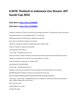 Thailand vs Indonesia Live Stream