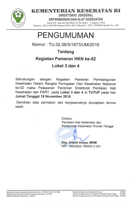 Page 1 KEMENTERIAN KESEHATAN RI DIREKTORAT JENDERAL