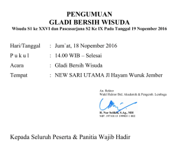 pengumuan gladi bersih wisuda